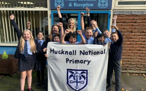 Hucknall National C of E Primary School celebrate Good Ofsted result!