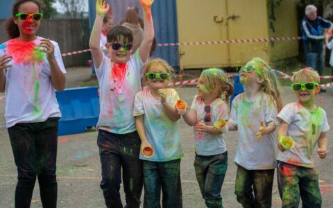 Fun and fundraising at St Mary Magdalene C of E Primary School’s colour run!