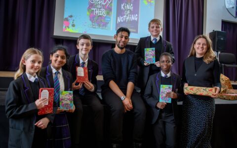 Magnus C of E Academy year 7 students gifted a book for Christmas during author’s visit