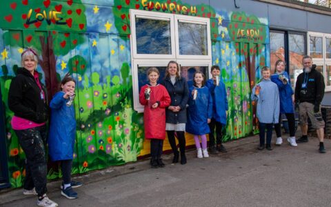 Graffiti artwork brightens up St Mary’s C of E Primary School in Edwinstowe